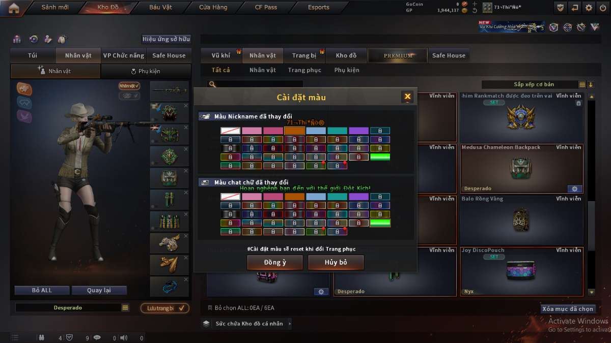 shop acc cf uy tin gia re